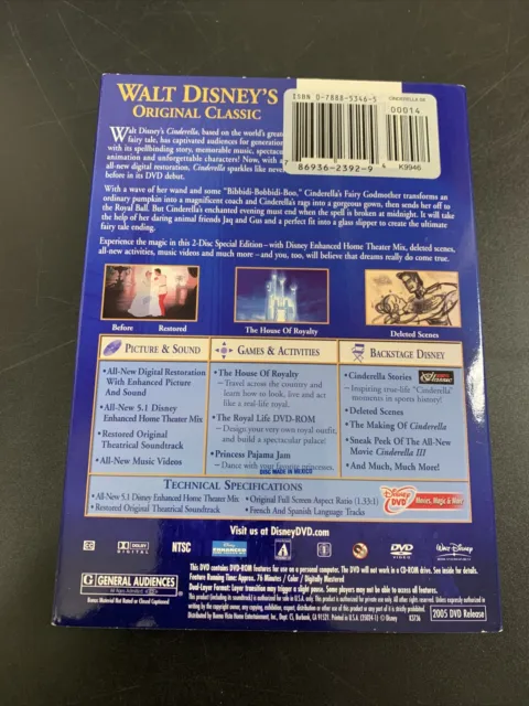 Walt Disney Cinderalla Platinum Edition with Chain DVD Brand New Sealed Rare 2