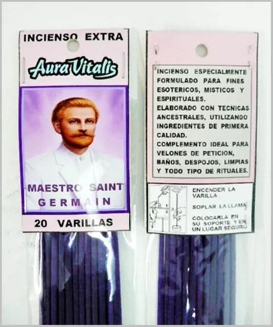 Saint Germain Incienso Esotérico, Esoteric Incense. 20 Varillas / Sticks.