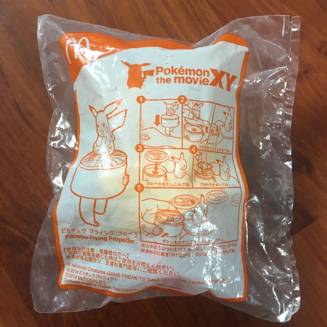 2014 McDonald's Pokemon The Movie Happy Meal Toy Pikachu Flying Propeller Nuovo!