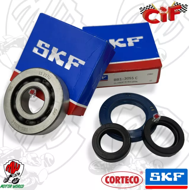 Kit Cuscinetti Skf Paraoli Banco Piaggio 50 2T Revisione Motore Con Gabbia