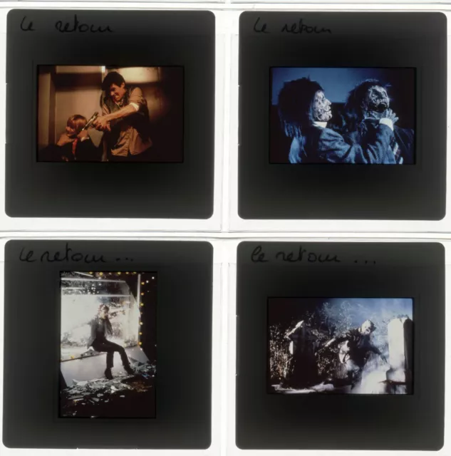 Lot 4 ektas slides originals Return of the Living Dead: Part II zombies