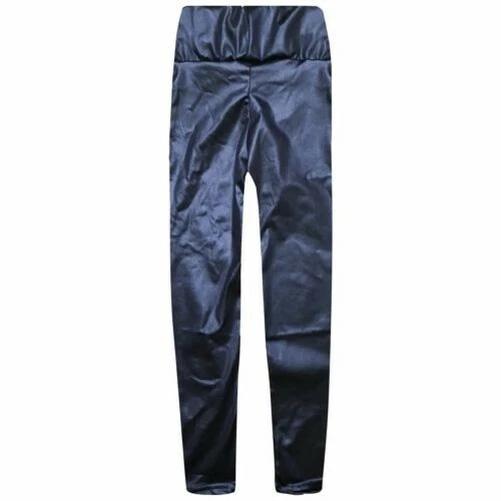 Leggings Bambine Elasticizzato Vita Alta Effetto Bagnato Lunghezza Intera