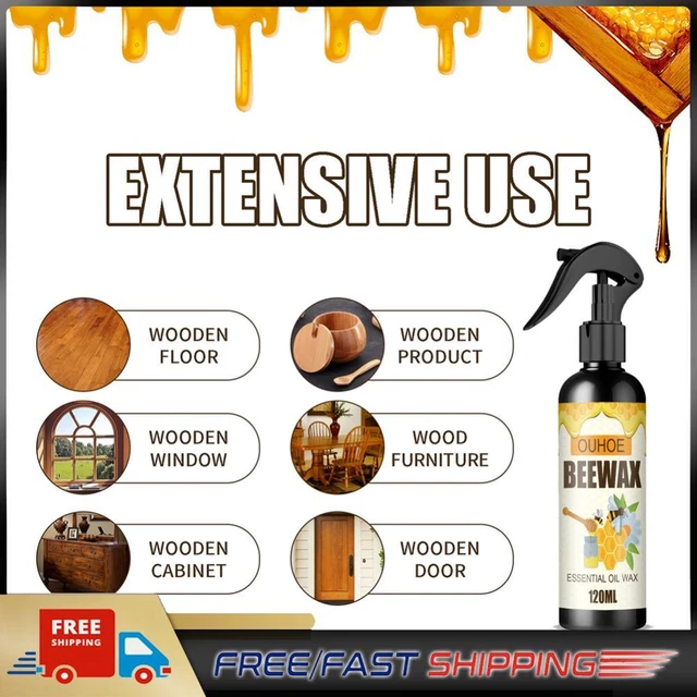120ml Protezione Mobili Lucidatura Usura Spray Cera d'Api Resistente per Pavimento (A)