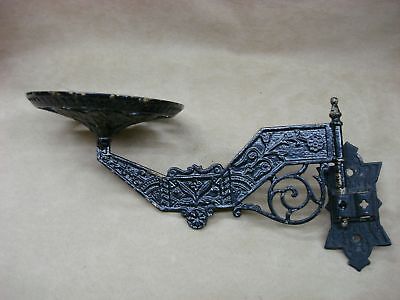 Ornate Victorian Cast Iron Swing Arm Lamp Holder With Wall Bracket!