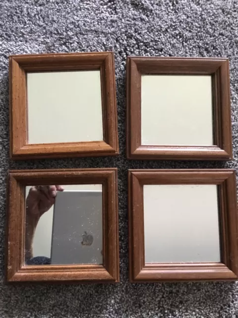 Home Interior Set Of Four 5” Square Mirrors