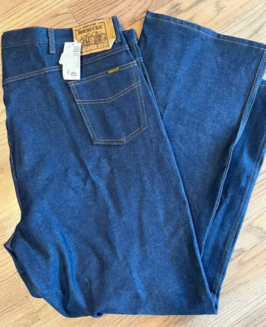 NWT Rare VTG Sears Roebuck & Co  Bandtop  Coverall Denim Jeans Men's Size 48x32