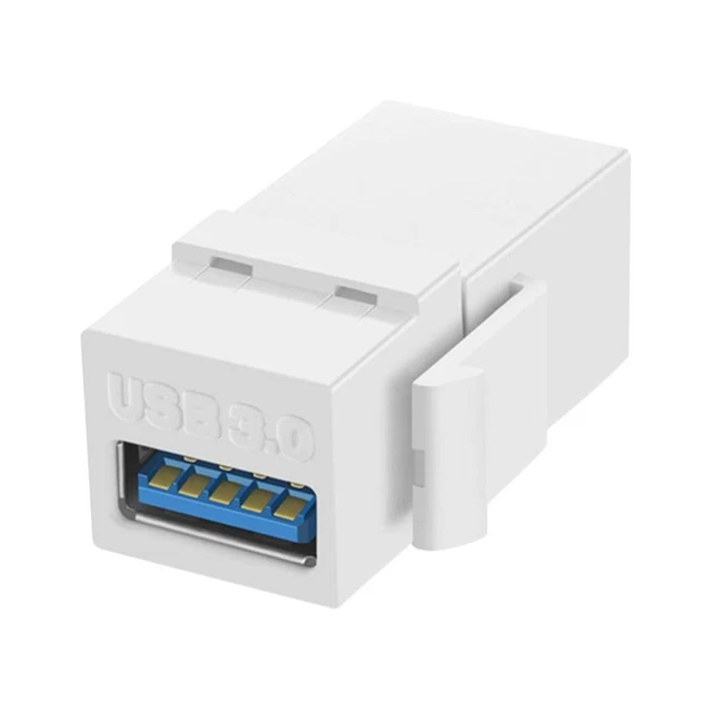 Boot Keystone Usb USB 3.0 KEYSTONE Jack Inserts Female to Female Connector Adapter (White ...