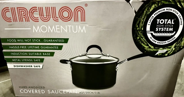 Circulon Momentum Hard Anodised Aluminium Saucepan 3.8ltr  20cm Induction