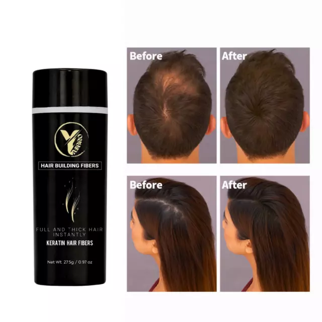 Instant Hair Building Thickening Fibres 27.5g Natural Keratin Protein Hair Fiber