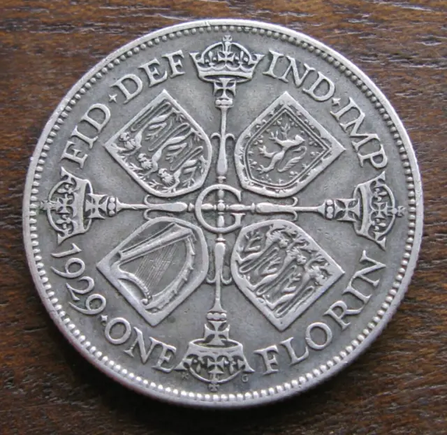ZALDI2010, UK, 1 Florin Of 1929. Silver