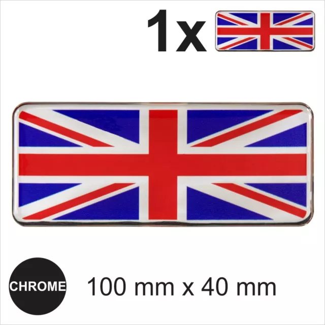 GB British Union Jack flag UK flag 3D Chrome Sticker Car Domed Resin Badge Decal