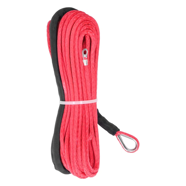 Car Winch Cable 4.8mmx15m Synthetic Fiber 5500lbs Breaking Strength Part For ATV