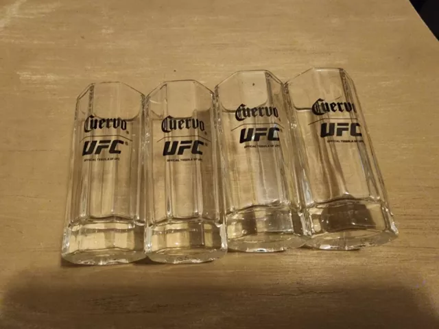 Lot Of 6 UFC Jose Cuervo Tequila Shot Glasses Whiskey Glass Bourbon Glass Gift