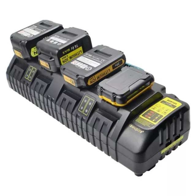 For 4 Port Rapide Batterie au Lithium Puissance Outil Chargeur 12V/20V