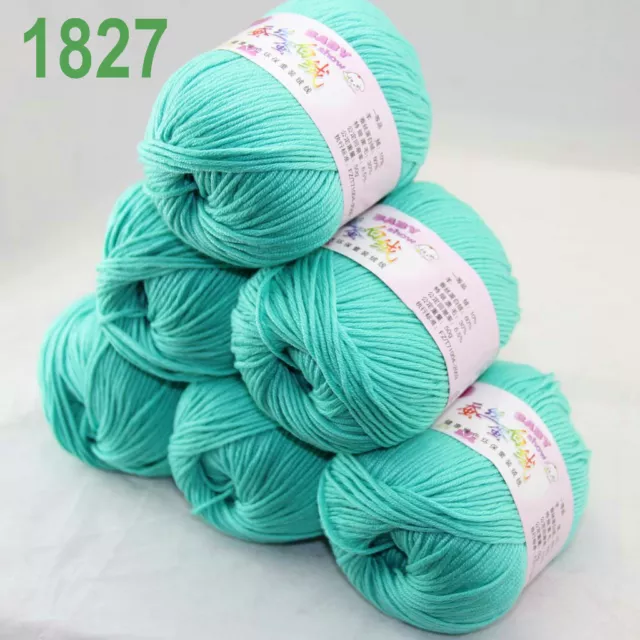 Sale 6 ballsx 50gr DK Baby Soft Cashmere Silk Wool hand knitting Crochet Yarn 27