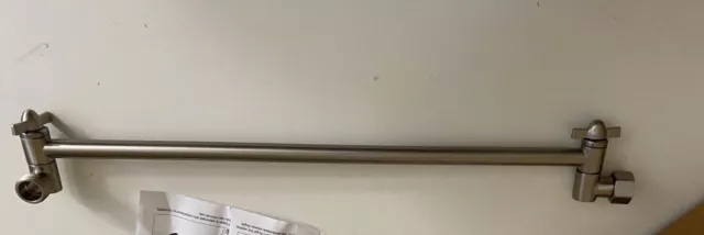 16" shower arm extension-brushed nickel