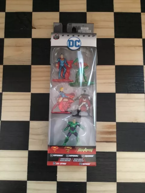 NIB Jada Toys Nano Metalfigs DC Comics Set B 5-Pk Superman Batman Aquaman @