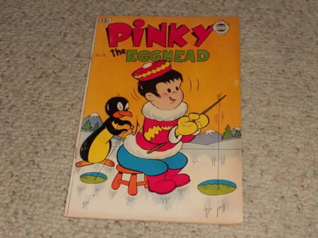 1963 Pinky the Egghead #14 Super Comics Comic Book - SNOW STATUE CONTEST!!!