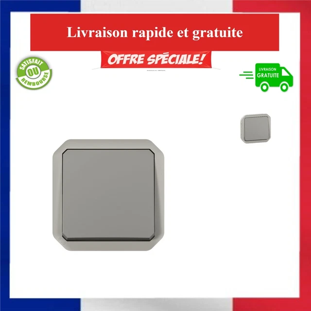 Interrupteur Crépusculaire étanche Legrand Plexo 55 – 91686 – Pour Extérieur Sans Souci
