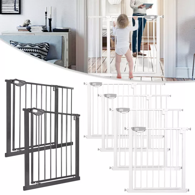Rejilla de protección de puerta rejilla de protección de escaleras niños rejilla de bloqueo sin perforar cierre automático #