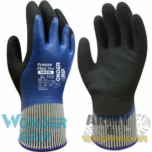 Gants de travail de protection Wonder Grip WG-522W Bee-Tough bleu/blanc  taille L, Gant de protection