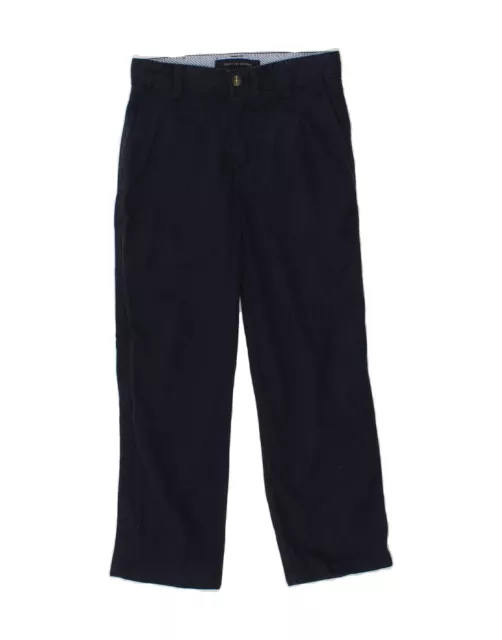 TOMMY HILFIGER Boys Straight Casual Trousers 6-7 Years W24 L22 Navy Blue WI07