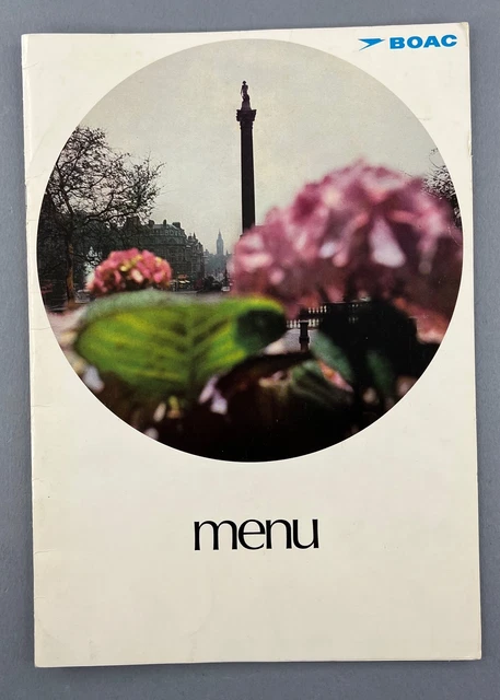 BOAC FIRST CLASS Vintage Airline Menu Tokyo - Honolulu - San Francisco ...
