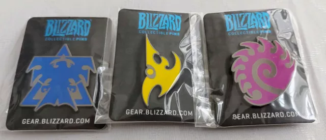 Blizzard Collectible Pins - BlizzCon 2016 StarCraft Terran/Protoss/Zerg Icons