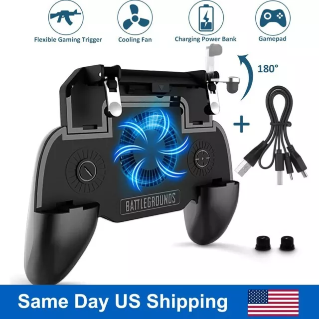 Mobile Phone Game Controller Joystick Cooling Fan Gamepad for PUBG IOS Android