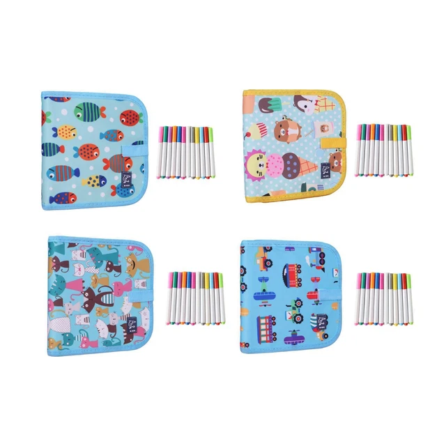 Erasable Doodle Book Set Boys Girls Drawing Pad for Travel Writing Car