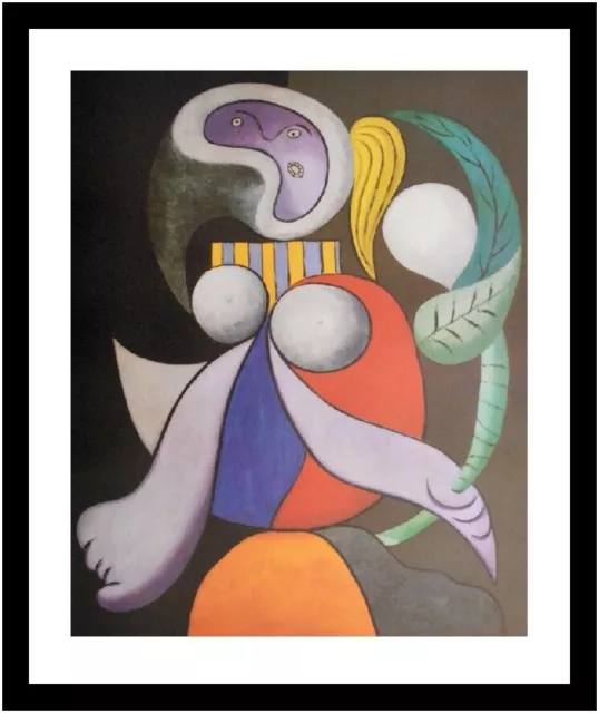 Pablo Picasso Poster Kunstdruck Bild im Alu Rahmen Femme a la fleur 50x40cm