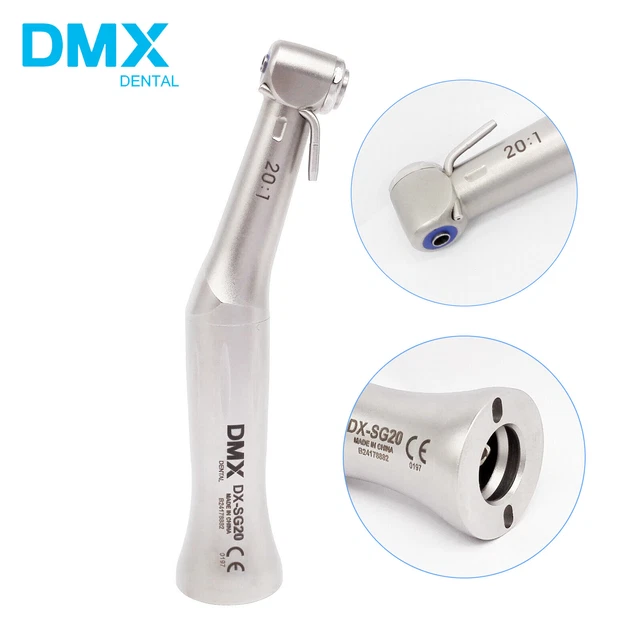 DMX Dental 20:1 Implant Reduction Contra Angle Low Speed Handpiece Push E-type