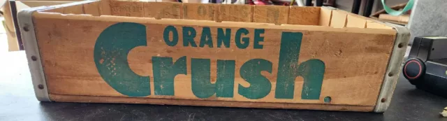 Vintage Orange Crush Pop Crate All Green Letters . EX Condition