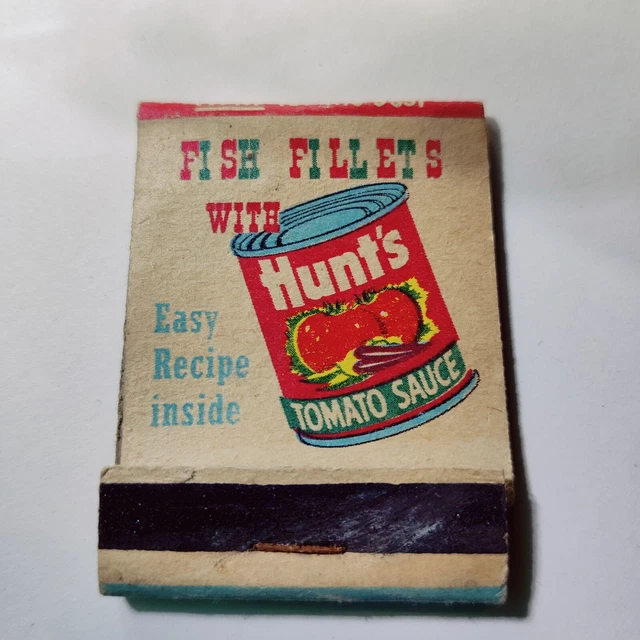 Vintage Matchbook Hunts Tomato Sauce With Fish Fillets Recipe
