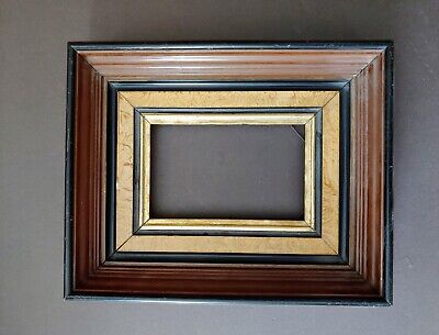 Antique GOLD Gilted Ornate Wood Victorian Deep Picture Frame - Gorgeous 12x10"