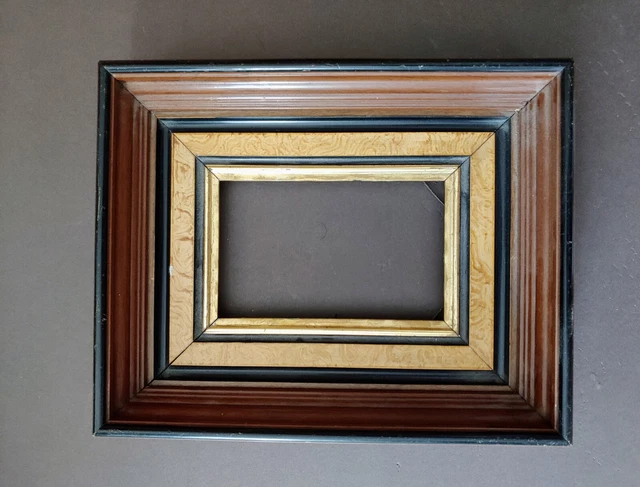 Antique GOLD Gilted Ornate Wood Victorian Deep Picture Frame - Gorgeous 12x10"
