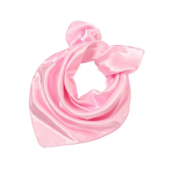 Sciarpa quadrata collo raso 60 cm gomma per capelli borsa nastri seta quadrata hijab fai da te e