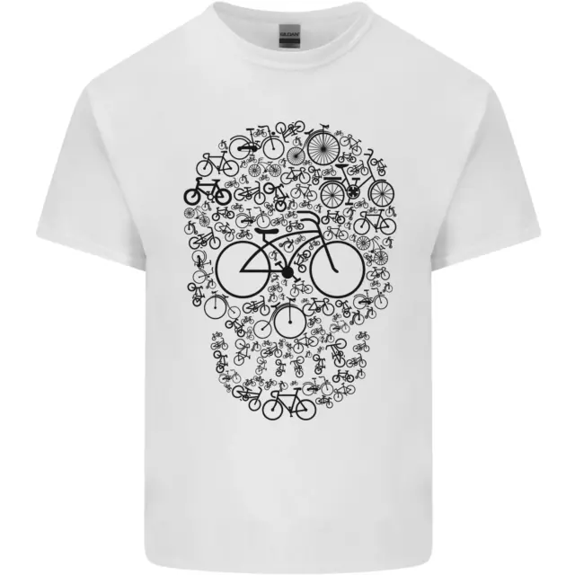 Bicycle Skull Cyclist Funny Cycling Bike Mens Cotton T-Shirt Tee Top