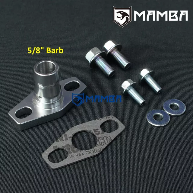 5/8" Barb Turbo Oil Return Drain Flange Kit Mitsubishi TD015 TD02 TD025 TF035