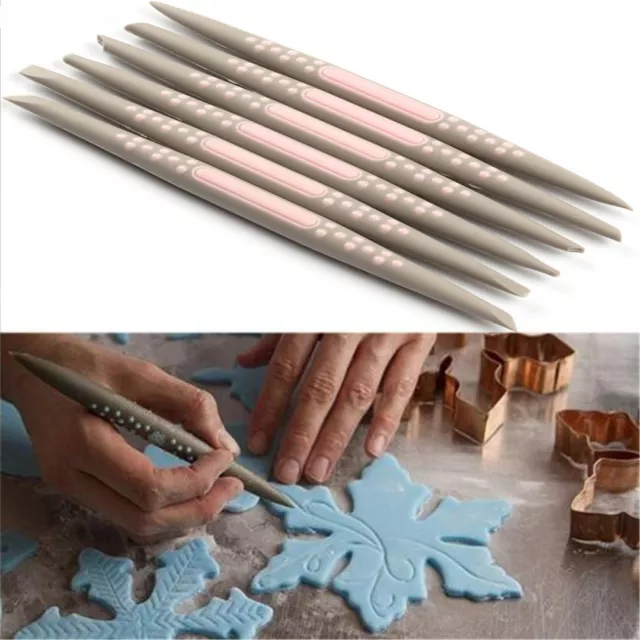 6pcs Cake Silicone Pen Cake Decorating Craft Cupcake Modeling Pen Baking Tool-EL