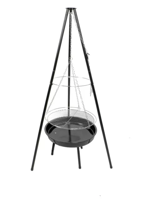 Schwenkgrill mit Feuerschale Holzkohlegrill Dreibein Grill Feuerkorb Grillgalgen