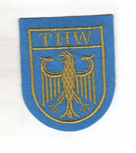 Älterer Aufnäher Patch THW Technisches Hilfswerk Goldstickerei