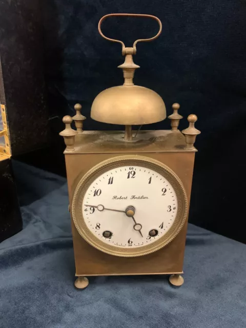 Antico Orologio Con Grande Campanella Robert Fortiler Orologio A Pendolo