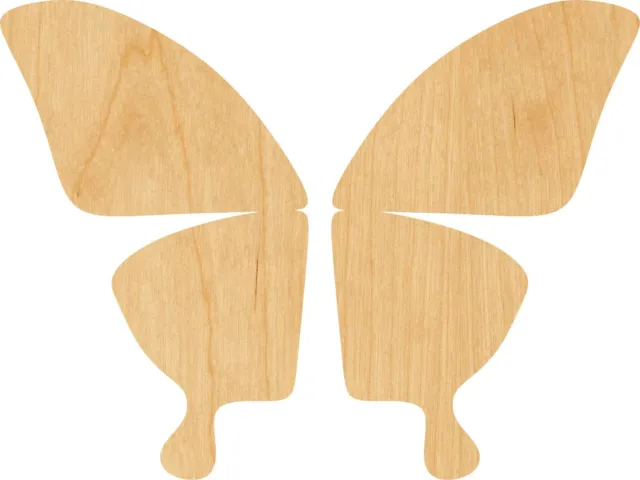 Butterfly Wings Laser Cut Out Wood Shape Craft Supply - Woodcraft Cutout