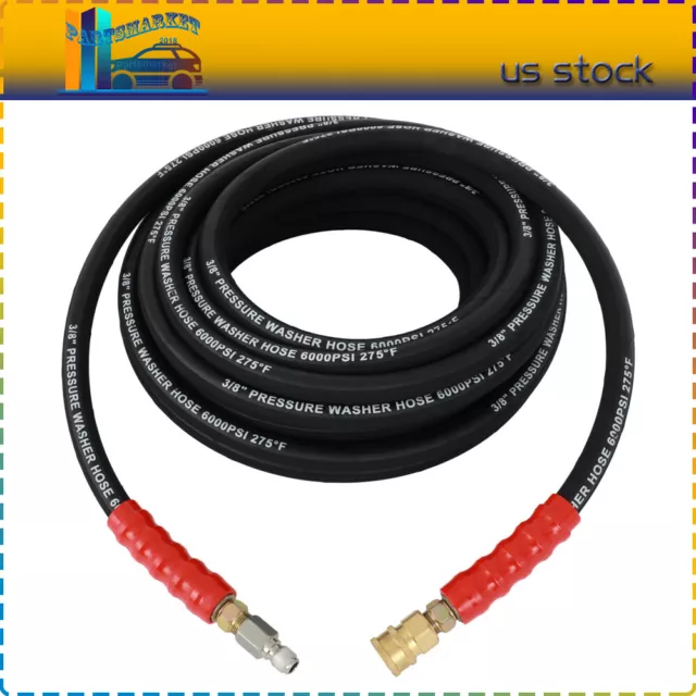 Pressure Washer Hose 6000 PSI 3/8" x 50ft Non-Marking R2 Rating Free Shipping