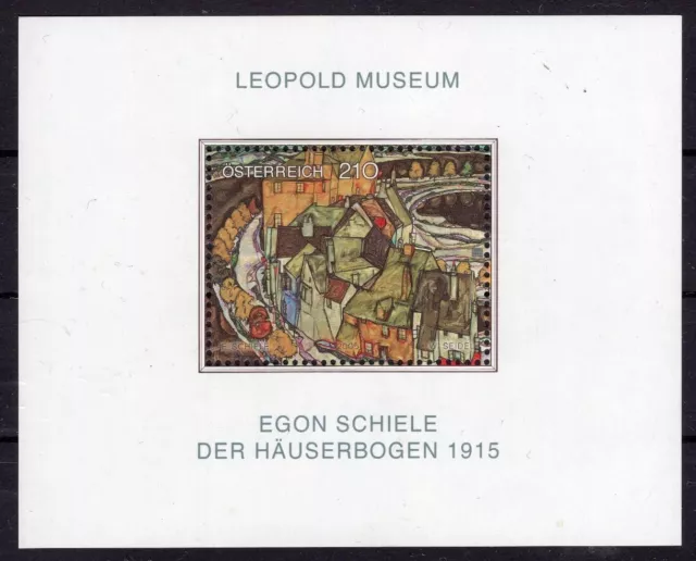 ÖSTERREICH Jahr 2005 Gemälde Kunst Zeichner Schiele Block 29 Mi 2546 ANK 2580 **