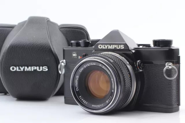 [ EXC+ 5] Olympus OM-1 Noir Reflex 35mm Caméra à Film + Zuiko 50mm F1.8 Lens