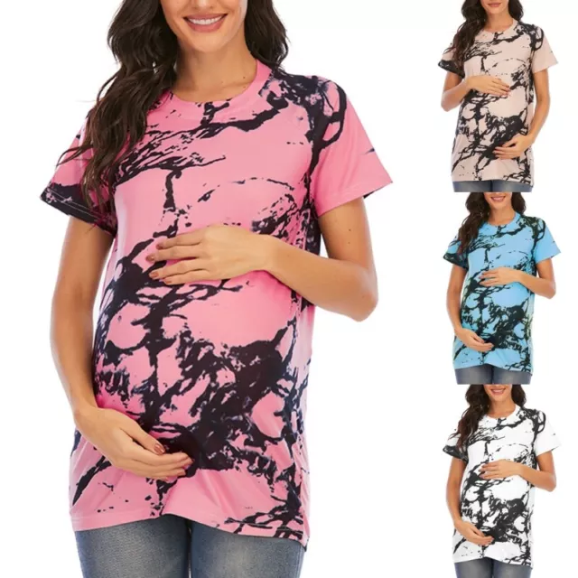 Ladies Summer Tops Plus Size Pregnant T-Shirt Women Breathable Holiday