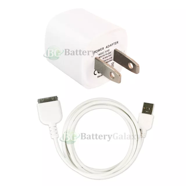 HOT! USB Home Wall Charger+Cable Data Cord for Apple iPod Nano 1G 2G 3G 4G 5G 6G