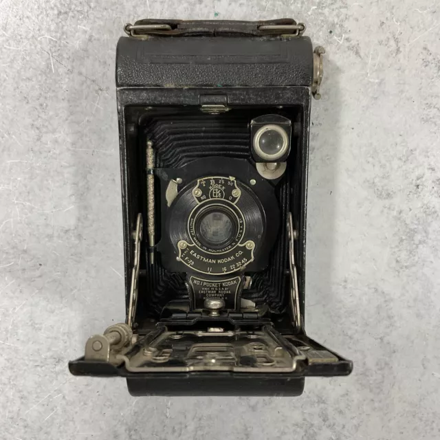 Vintage Eastman Kodak Co No. 1 Pocket Folding Camera & Case/Instructions